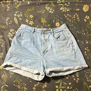 Vintage Gitano Light Wash Button Fly Jean Shorts